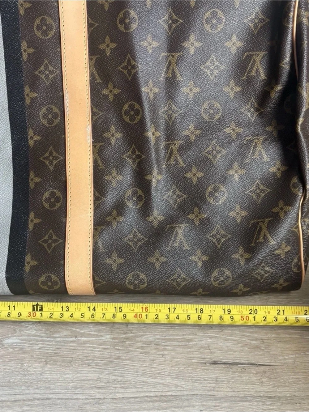 Auth LOUIS VUITTON Keepall Bandouliere 55 Monogram Canvas Duffel Bag JD Initial